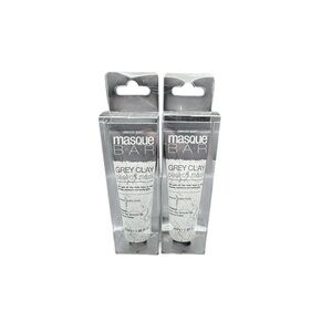 NWT Set of 2 Masque Bar Grey Clay Peel-Off Masks- travel size 1 oz each